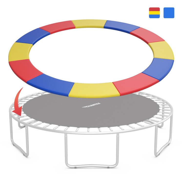 8/10/12/14/15/16 Feet Universal Trampoline Spring Cover-Multicolor-16 ftCostway Gallery View 3 of 10