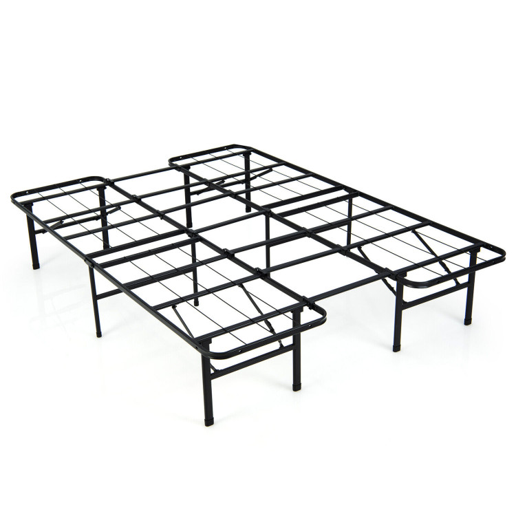 Queen/King Size Folding Steel Platform Bed Frame for Kids and Adults-Full SizeCostway Gallery View 1 of 9