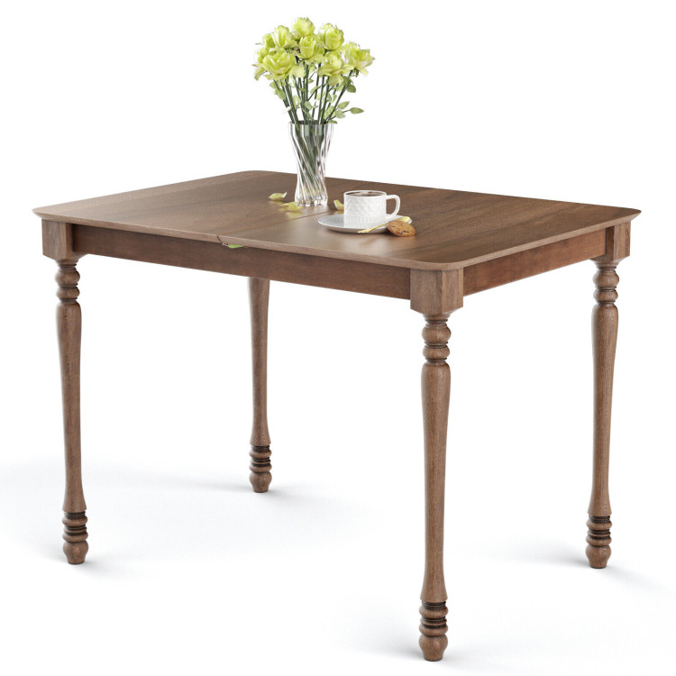 Rectangle Extension Dining Table with Hardwood StructureCostway Gallery View 8 of 10