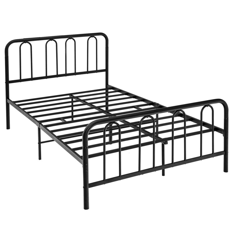 Full/Queen Size Metal Bed Frame with Headboard and Footboard-Full SizeCostway Gallery View 1 of 8