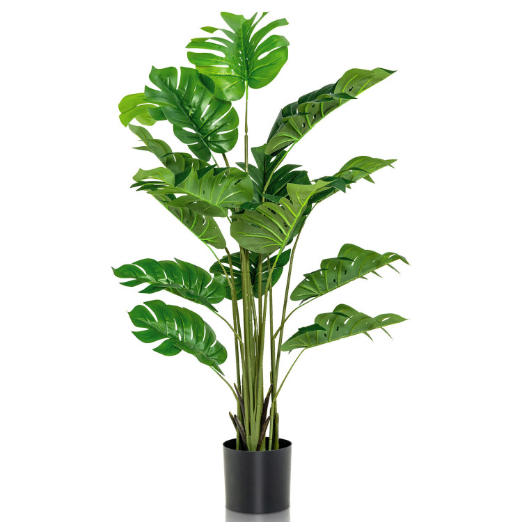 5 Feet Artificial Tree Faux Monstera Deliciosa Plant for Home Indoor and OutdoorCostway Gallery View 1 of 10