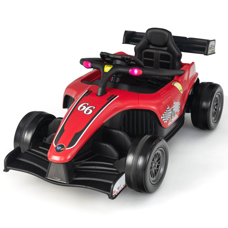 12V Kids Ride on Electric Formula Racing Car with Remote Control-RedCostway Gallery View 7 of 11
