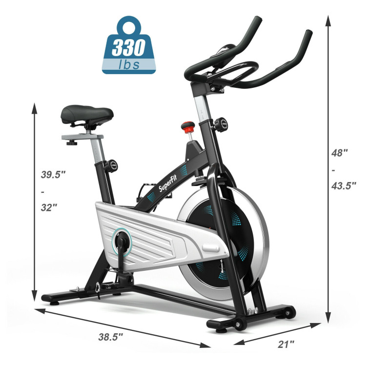 Magnetic Stationary Bike with Heart RateCostway Gallery View 4 of 9