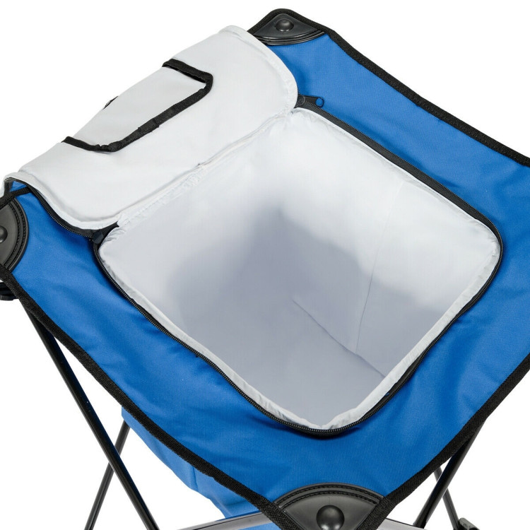 Portable Tub Cooler with Folding Stand and Carry Bag-BlueCostway Gallery View 10 of 10
