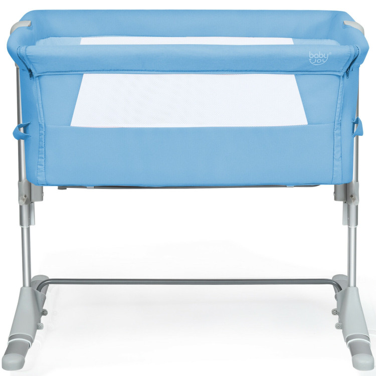 Travel Portable Baby Bed Side Sleeper  Bassinet Crib with Carrying Bag-BlueCostway Gallery View 3 of 11