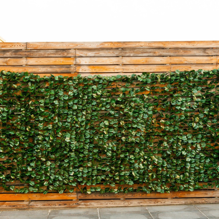 Faux Ivy Leaf Decorative Privacy Fence-59 x 95 InchCostway Gallery View 4 of 11
