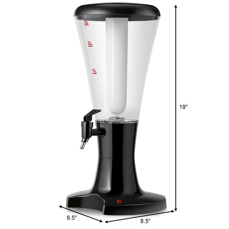 3L Draft Beer Tower Dispenser with LED LightsCostway Gallery View 4 of 10