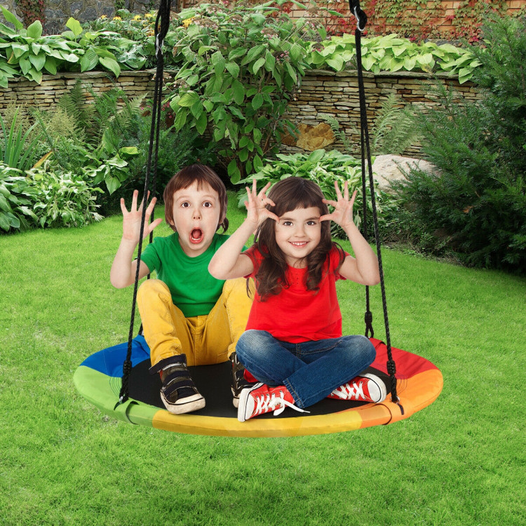 40 Inch Flying Saucer Tree Swing Outdoor Play for KidsCostway Gallery View 6 of 11