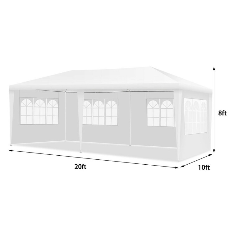 10 x 20 Feet Outdoor Party Wedding Canopy Tent with Removable Walls and Carry BagCostway Gallery View 4 of 14
