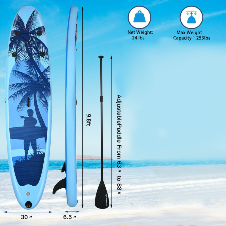Adult Youth  Inflatable Stand Up Paddle Board-SCostway Gallery View 5 of 8