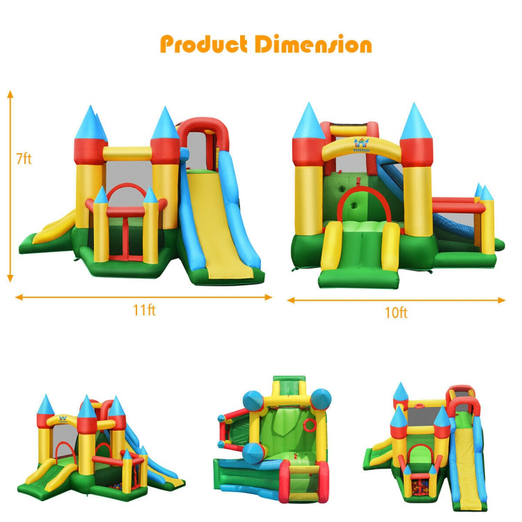 Kids Inflatable Dual Slide Jumping Castle with 780W BlowerCostway Gallery View 4 of 11