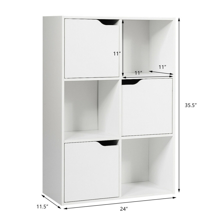 6 Cubes Wood Storage Shelves OrganizationCostway Gallery View 4 of 11