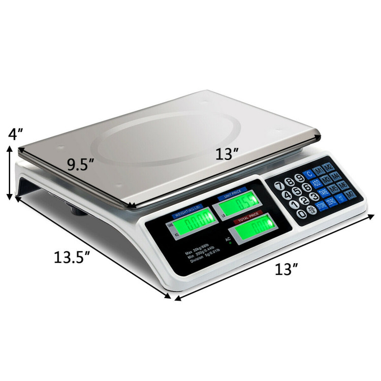 66 lbs Digital Weight Food Count Scale for CommercialCostway Gallery View 5 of 12