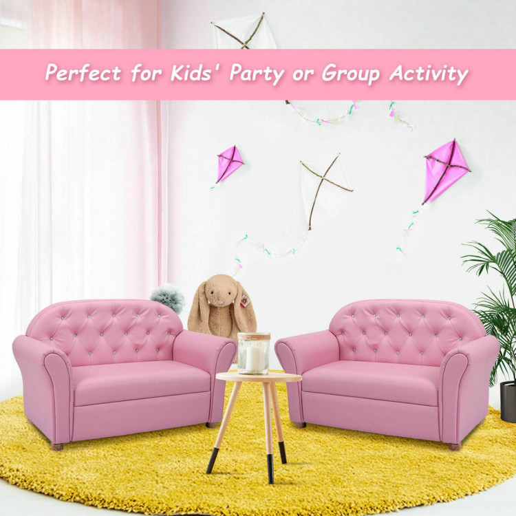 Kids Princess Armrest Chair Lounge CouchCostway Gallery View 12 of 13