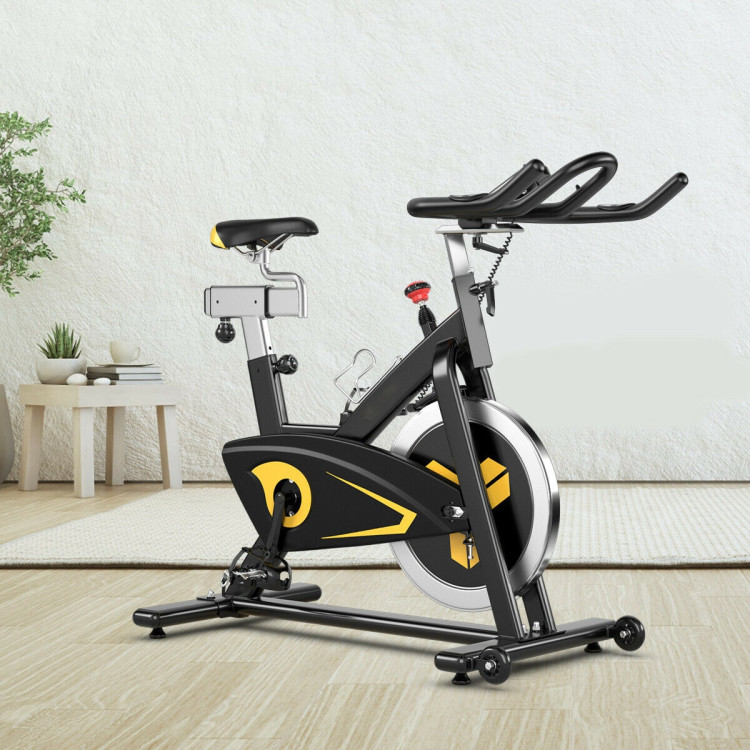 Magnetic Exercise Bike Fixed Belt Drive Indoor BicycleCostway Gallery View 2 of 12