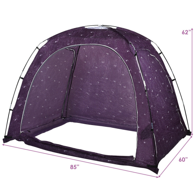 Bed Indoor Privacy Play Tent on Bed with Bag Costway Gallery View 6 of 10