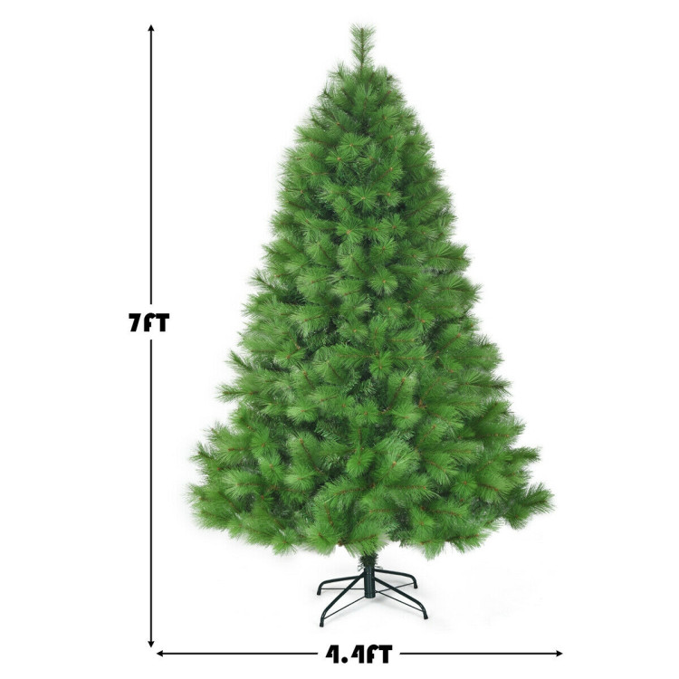7 Feet Hinged Artificial Christmas Tree Holiday Decoration with StandCostway Gallery View 4 of 12