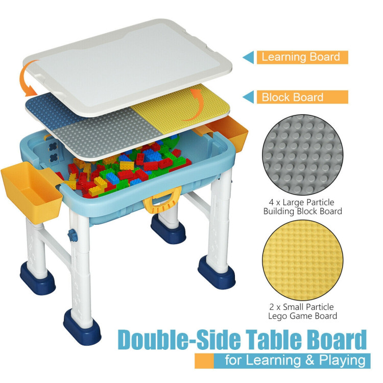 6-in-1 Kids Activity Table Set with ChairCostway Gallery View 5 of 11