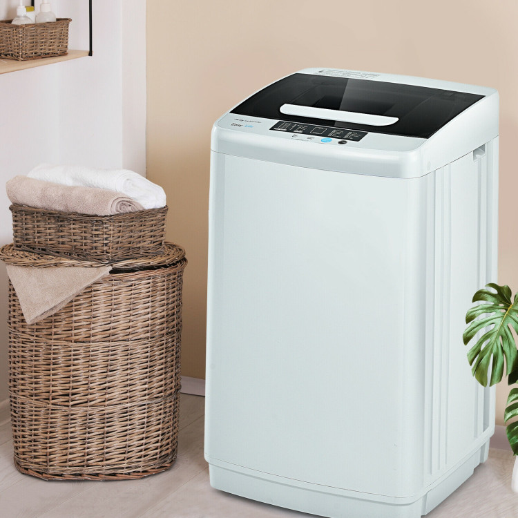 8.8 lbs Portable Full-Automatic Laundry Washing Machine with Drain PumpCostway Gallery View 1 of 12