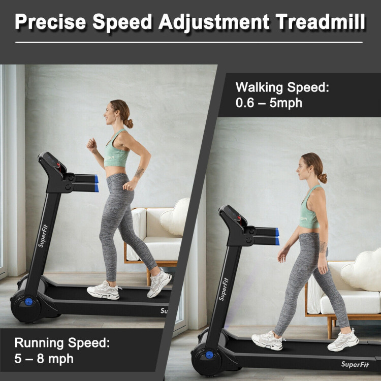 3HP Electric Folding Treadmill with Bluetooth Speaker-BlueCostway Gallery View 6 of 12