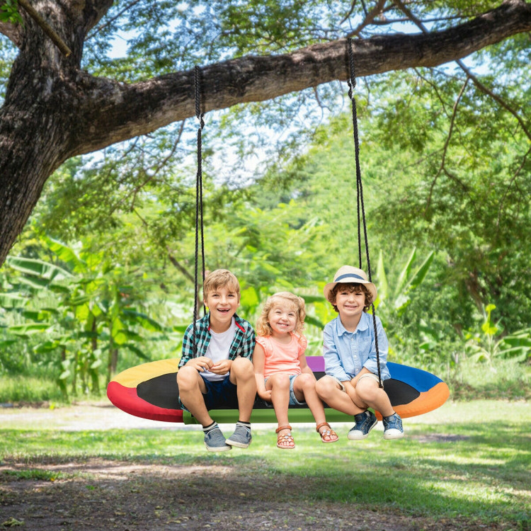 60 Inch Saucer Surf Outdoor Adjustable Swing Set-ColorfulCostway Gallery View 1 of 12