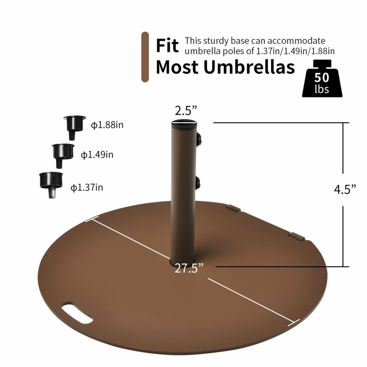 50 lbs Umbrella Base Stand with Wheels for PatioCostway Gallery View 4 of 11