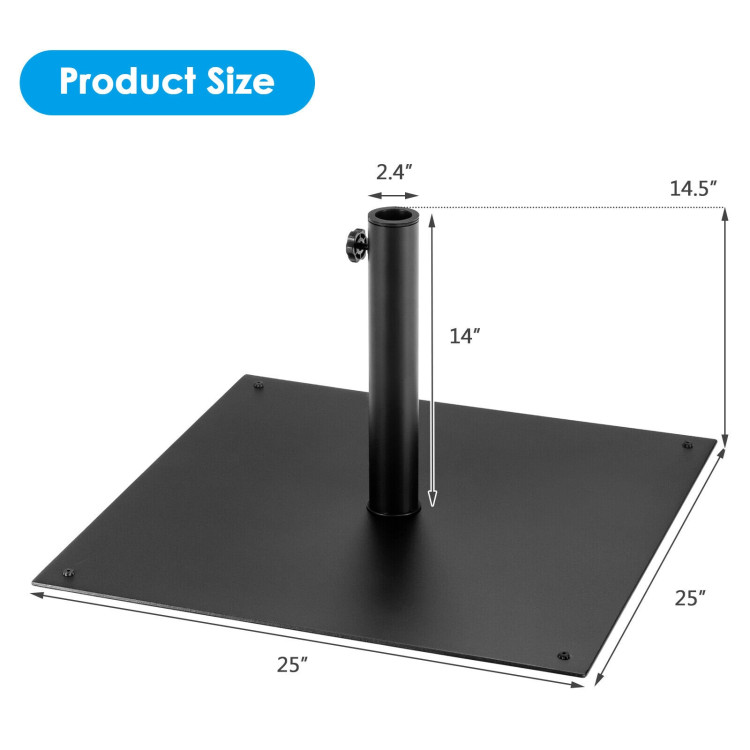 40 lbs Square Umbrella Base Stand with for Backyard PatioCostway Gallery View 5 of 12