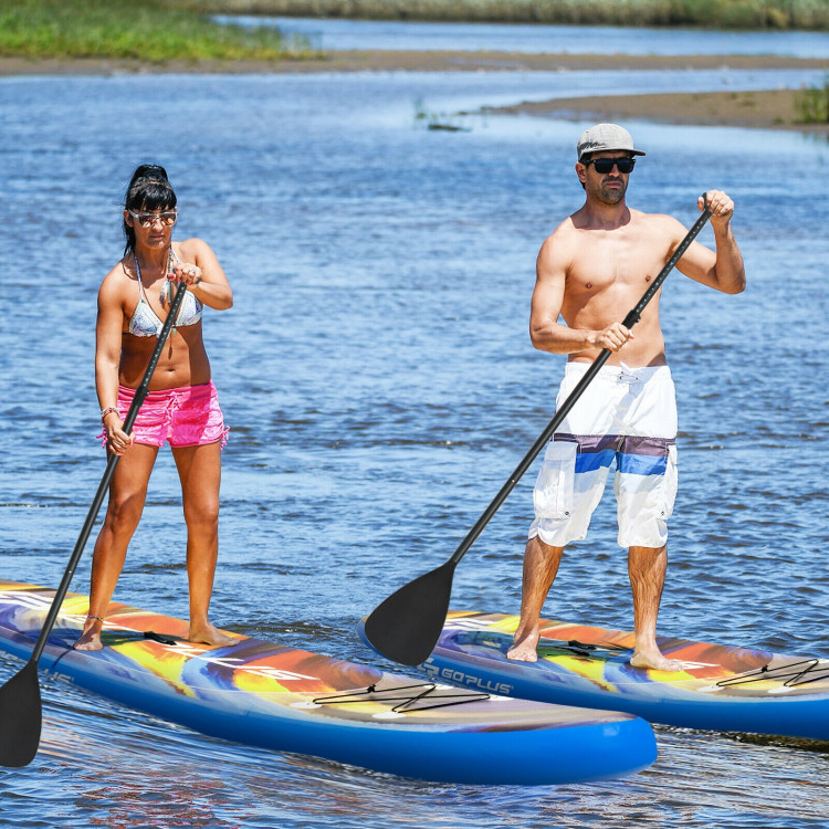 Inflatable Stand Up Paddle Board with Backpack Aluminum Paddle Pump-MCostway Gallery View 6 of 11