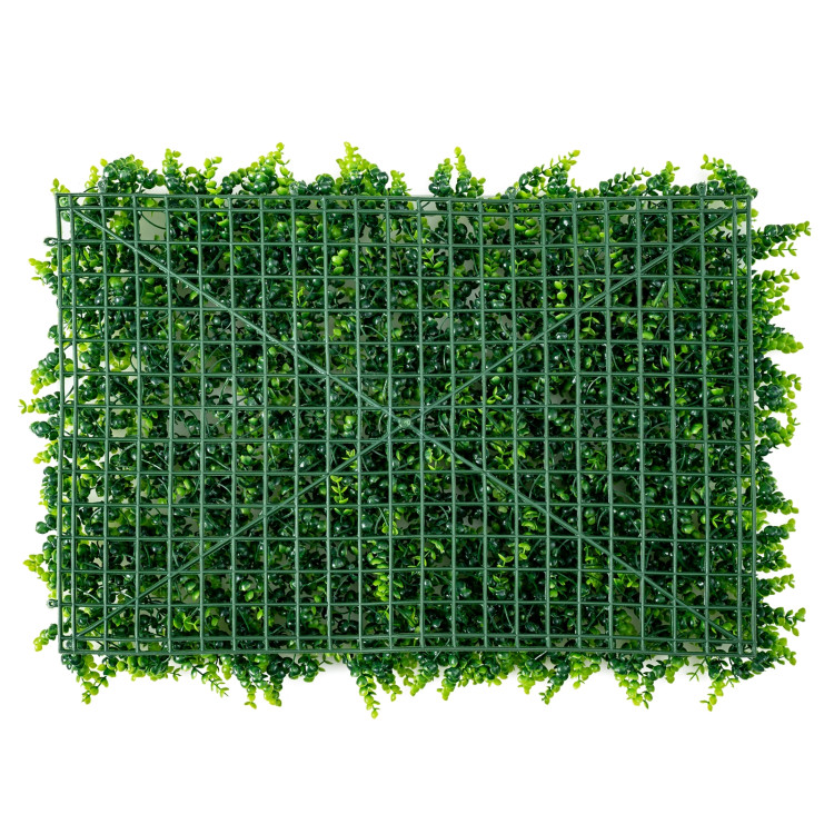 12 Pieces 16 x 24 Inch Artificial Eucalyptus Hedge Plant Privacy Fence PanelsCostway Gallery View 13 of 14