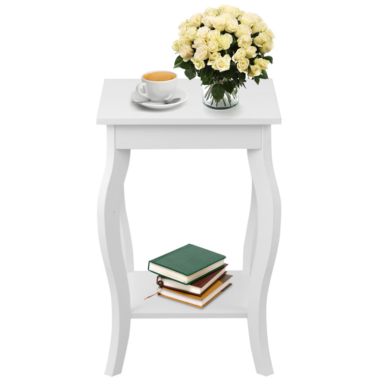 Set of 2 Accent Side Tables with ShelfCostway Gallery View 8 of 10