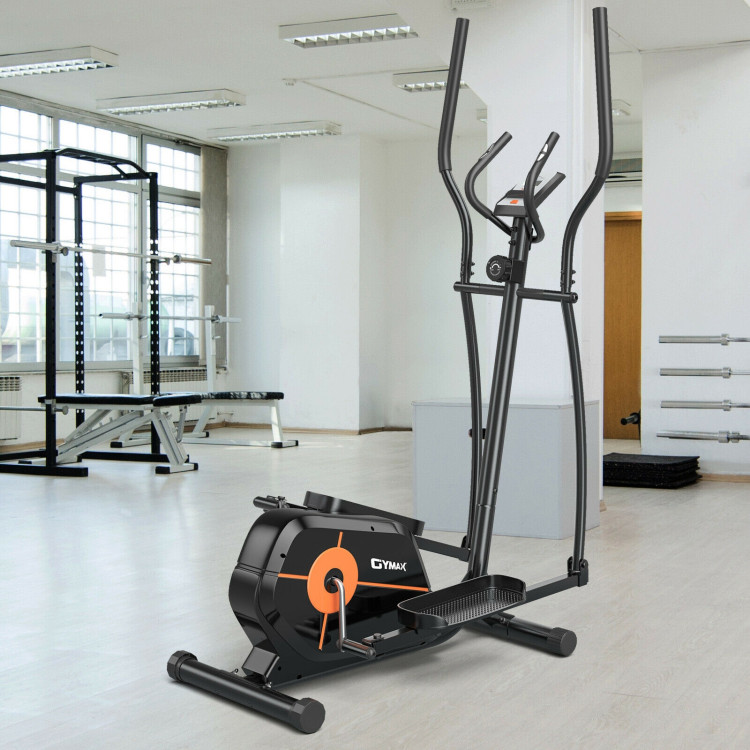Elliptical Exercise Machine Magnetic Cross Trainer with LCD Monitor Costway Gallery View 2 of 11