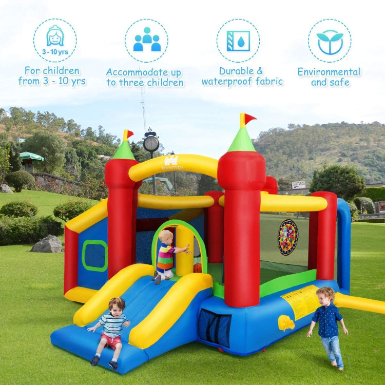 Kids Gift Inflatable Bounce House with 480W BlowerCostway Gallery View 3 of 12