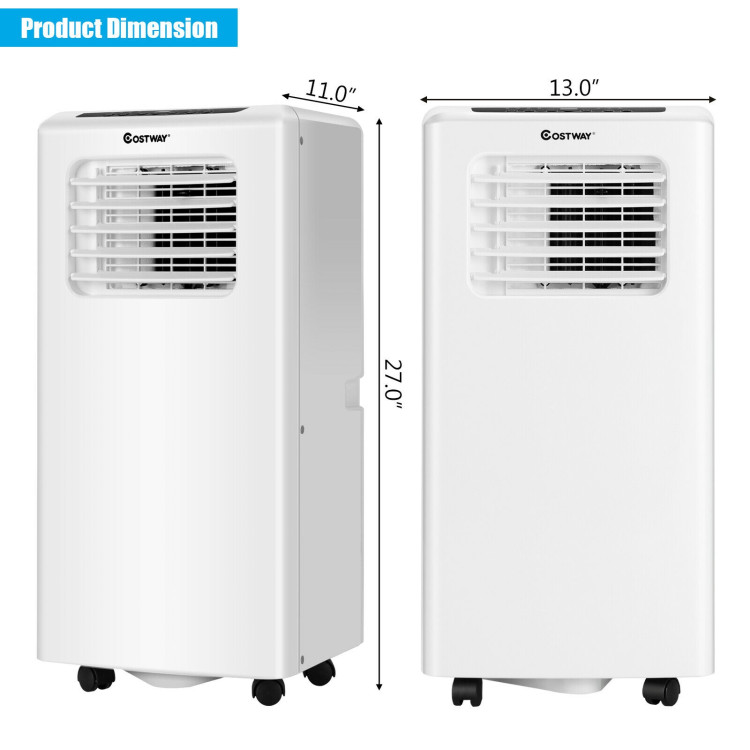 10000 BTU Portable Air Conditioner with Dehumidifier and Fan Modes-WhiteCostway Gallery View 4 of 20