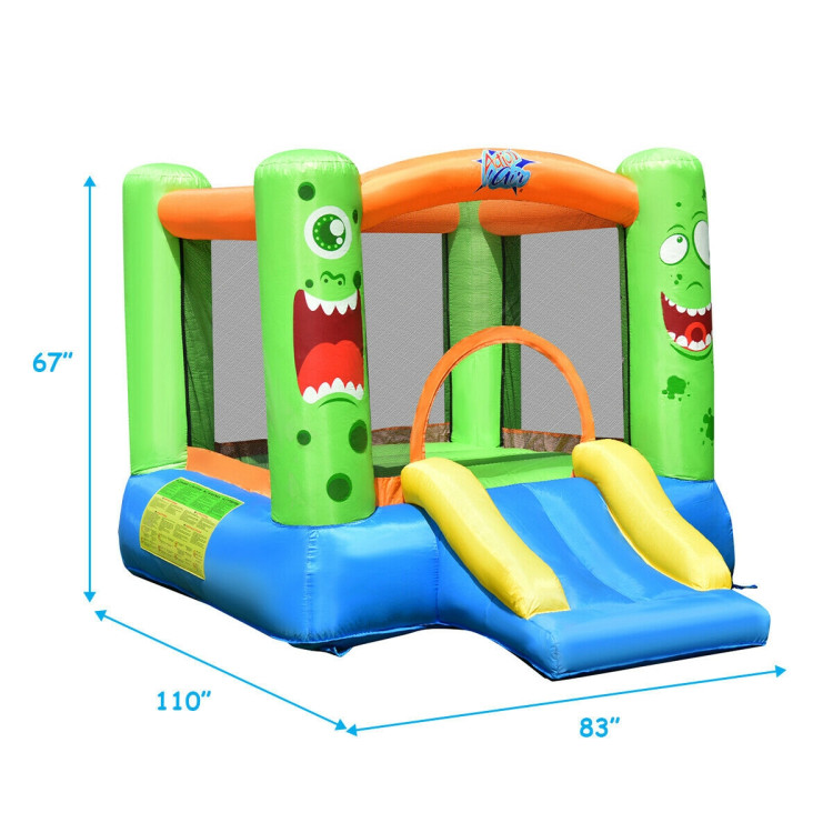 Inflatable Castle Bounce House Jumper Kids Playhouse with SliderCostway Gallery View 5 of 8