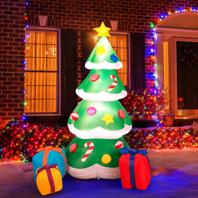 Inflatable Christmas Tree with 3 Gift Wrapped BoxesCostway Gallery View 6 of 12