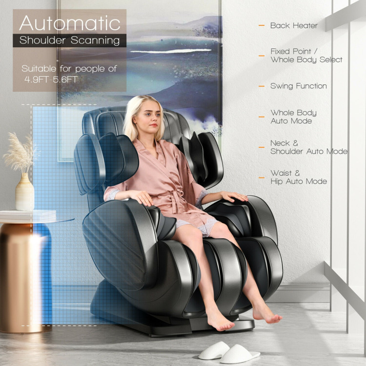 3D Massage Chair Recliner with SL Track Zero GravityCostway Gallery View 8 of 12