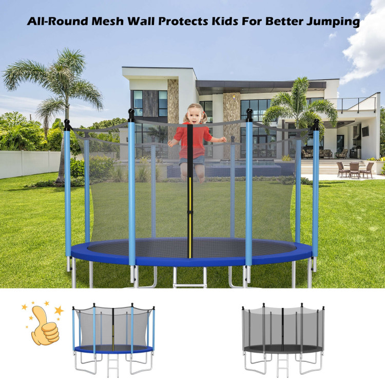 12Ft Replacement Weather-Resistant Trampoline Safety Enclosure NetCostway Gallery View 8 of 11