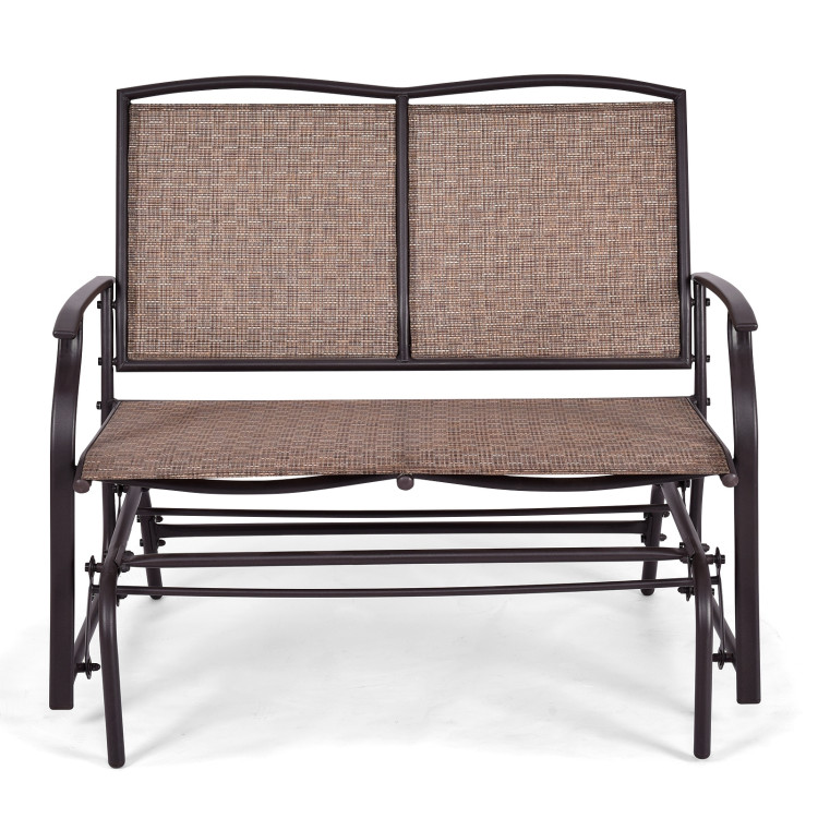 Iron Patio Rocking Chair for Outdoor Backyard and LawnCostway Gallery View 7 of 10