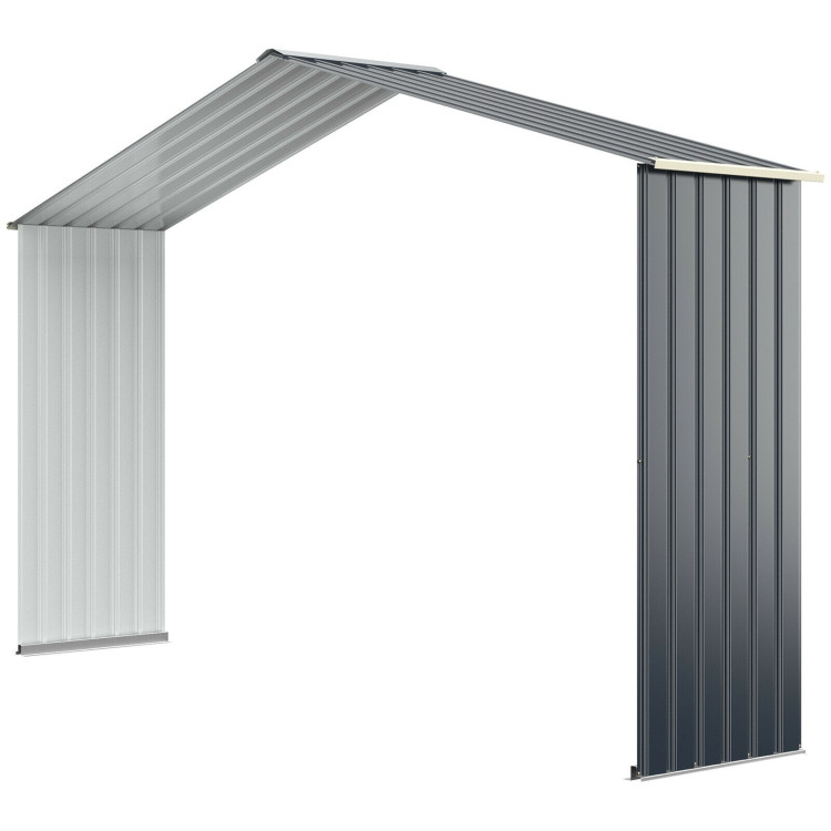 Outdoor Storage Shed Extension Kit for 11.2 Feet Shed-GrayCostway Gallery View 4 of 6