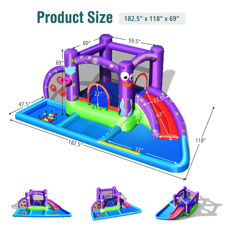Inflatable Water Slide Castle without BlowerCostway Gallery View 4 of 10
