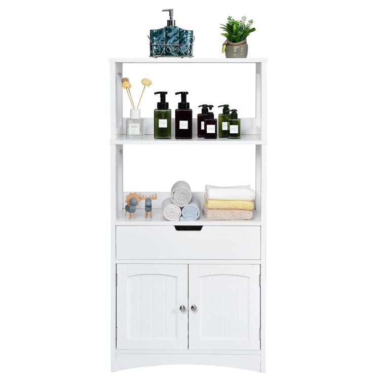 Bathroom Storage Cabinet with Drawer and Shelf Floor CabinetCostway Gallery View 4 of 10
