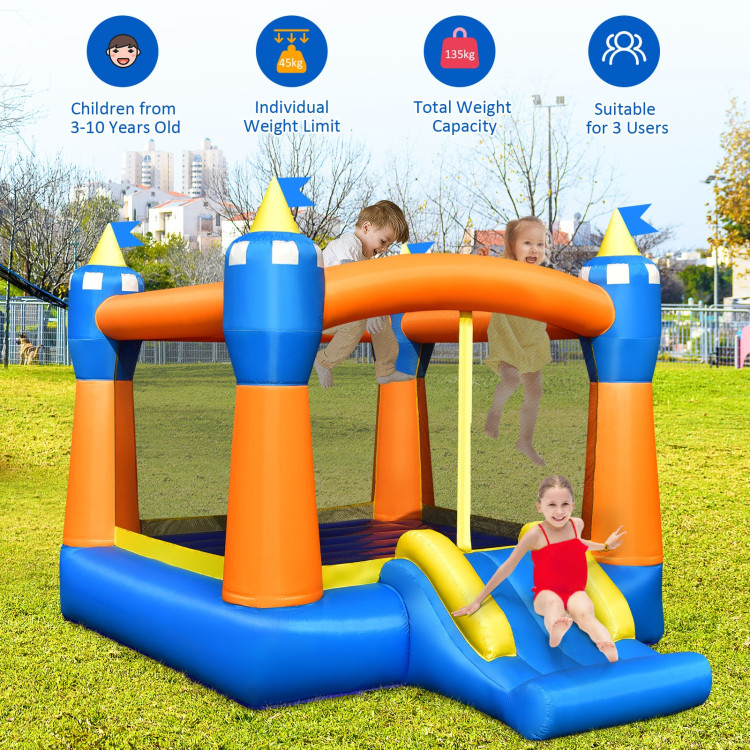 Kids Inflatable Bounce House Magic Castle with Large Jumping Area without BlowerCostway Gallery View 2 of 7