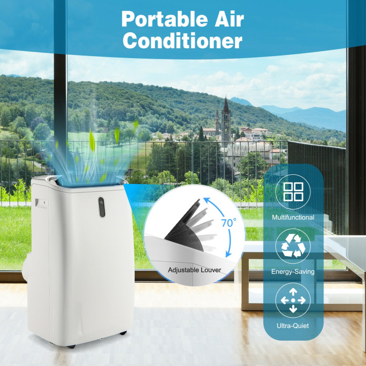 12000 BTU Portable 4-in-1 Air Conditioner with Smart Control-WhiteCostway Gallery View 5 of 12