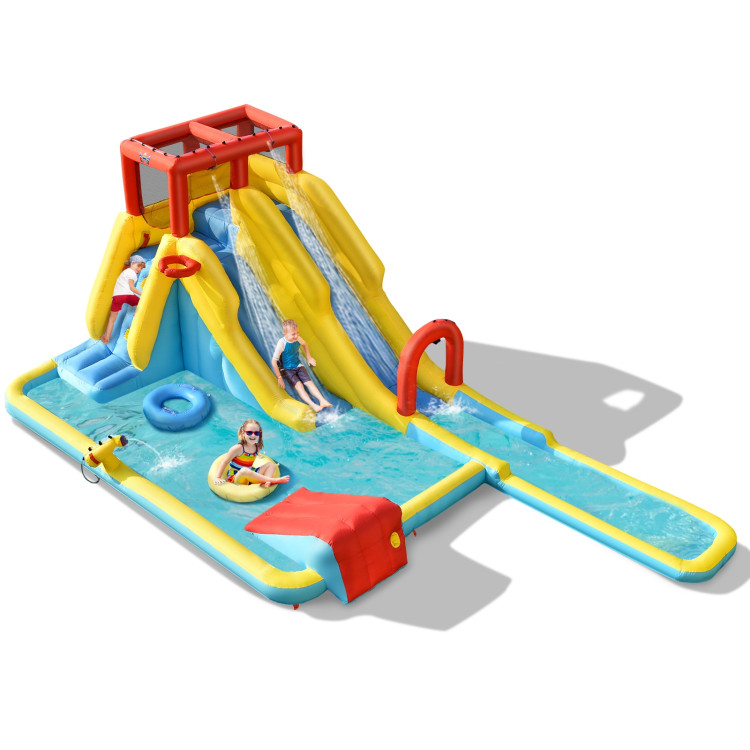 7-in-1 Inflatable Dual Slide Water Park Bounce House Without BlowerCostway Gallery View 10 of 12