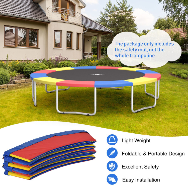 8/10/12/14/15/16 Feet Universal Trampoline Spring Cover-Multicolor-16 ftCostway Gallery View 2 of 10