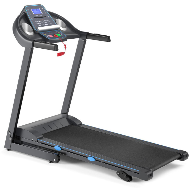2.25 HP Folding Electric Motorized Power Treadmill with Blue Backlit LCD DisplayCostway Gallery View 1 of 10