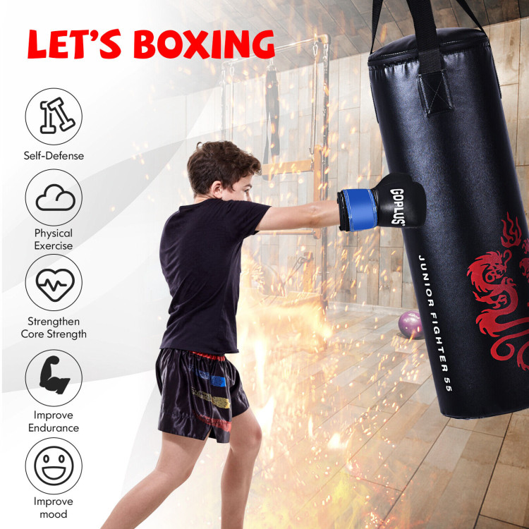 5 Pieces 40Lbs Filled Punching Boxing Set with Jump Rope and GlovesCostway Gallery View 5 of 11