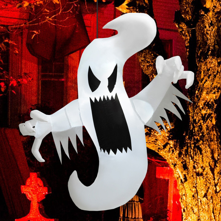 Inflatable Halloween Hanging Ghost Decoration with Built-in LED LightsCostway Gallery View 7 of 10