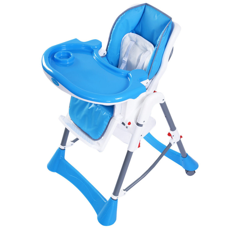 Portable Folding Baby High Chair Toddler Feeding Seat-orangeCostway Gallery View 10 of 24