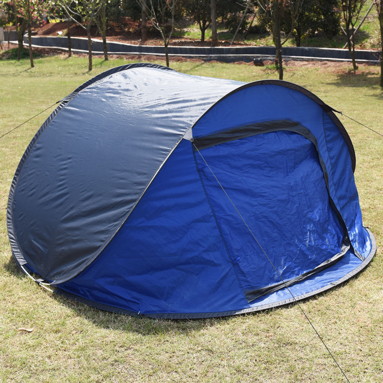 Waterproof 3-4 Person Camping Tent Automatic Pop Up Quick Shelter Outdoor HikingCostway Gallery View 3 of 9